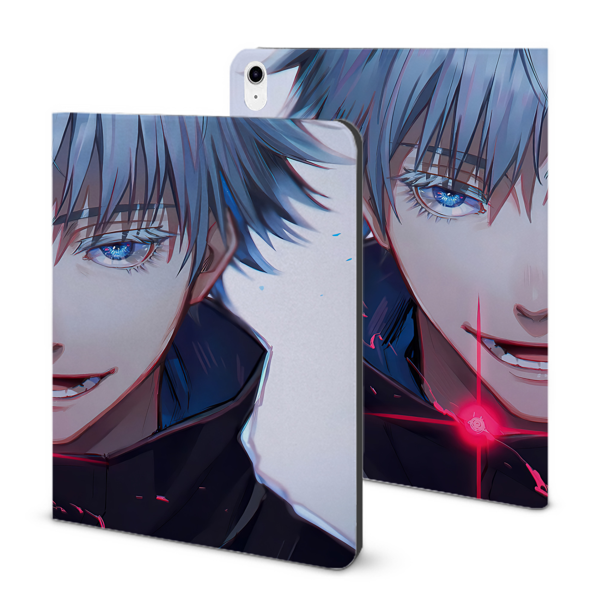 （画像用） 呪術廻戦 Jujutsu Kaisen IPad ケース ブック型 PUレザー TPU 耐衝撃 軽量 薄型 ペン収納なし 全面保護 IPad 各モデル対応